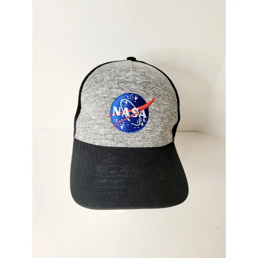 Buzz Aldrin NASA youth‎ Hat Baseball Cap Gray Black Logo Snapback Adjustable